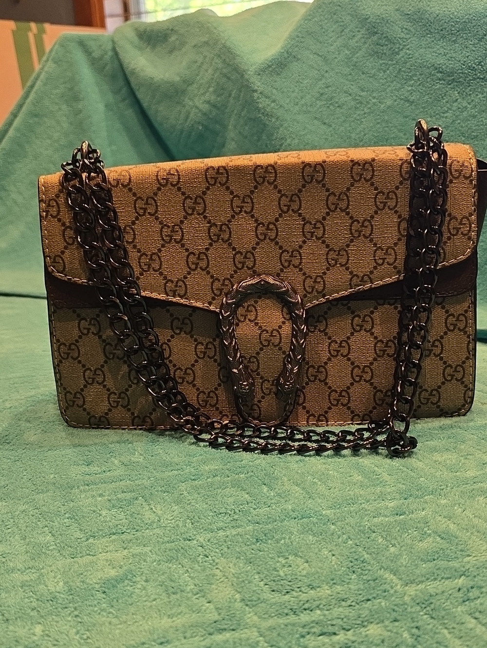 Monogram Snake Clasp Handbag